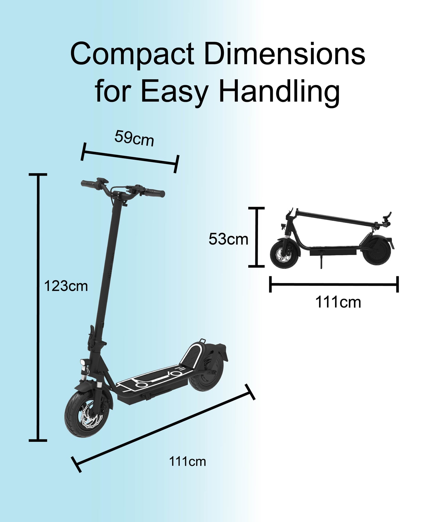 DRIVETRON DT01 10" Folding Electric Scooter 400W Motor 36V 13Ah Battery
