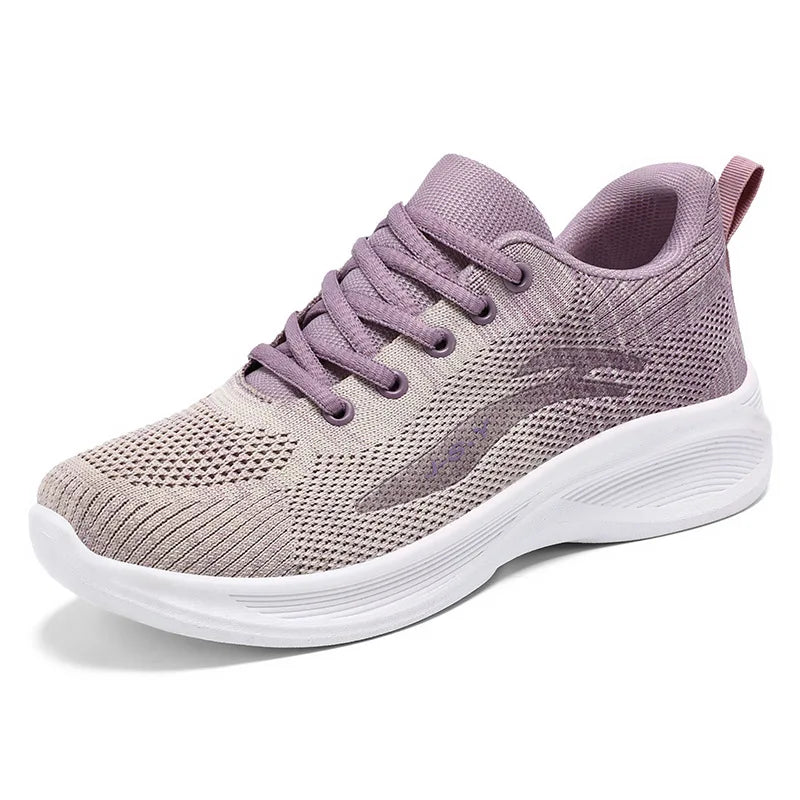 2025 New Women's Walking Style Shoes Casual Lightweight Breathable Sneakers for Summer Autumn Non-slip Cushion Sole Wholesale