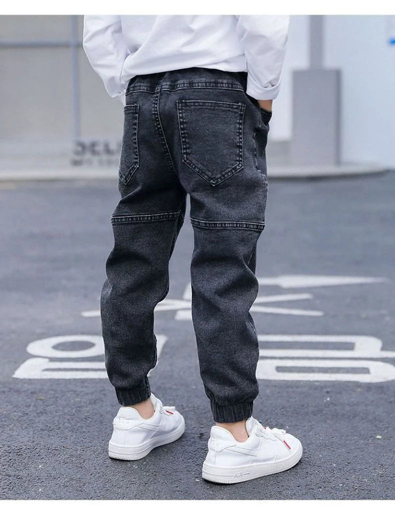 DIIMUU Kids Baby Boys Clothes Jeans Fashion Trousers Denim Pants 5-11 Years Children Wear Clothing Toddler Bottoms