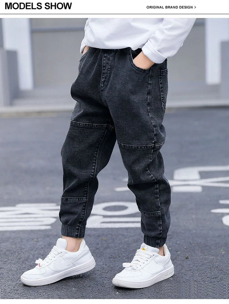 DIIMUU Kids Baby Boys Clothes Jeans Fashion Trousers Denim Pants 5-11 Years Children Wear Clothing Toddler Bottoms