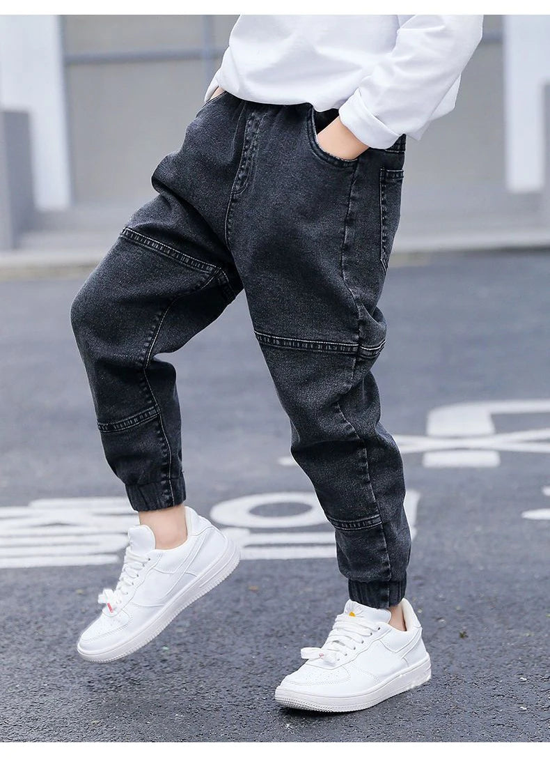 DIIMUU Kids Baby Boys Clothes Jeans Fashion Trousers Denim Pants 5-11 Years Children Wear Clothing Toddler Bottoms
