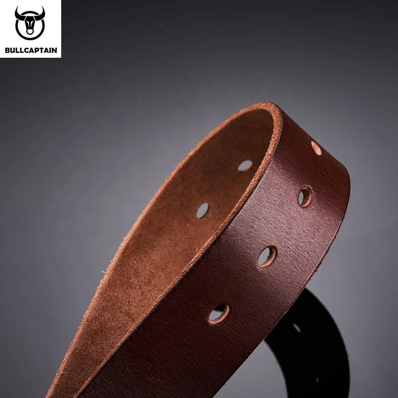 Bullcaptain Luxury Belts Men Leather Belts Genuine Men's Real Leather Ratchet Dress Belt with Automatic Buckle