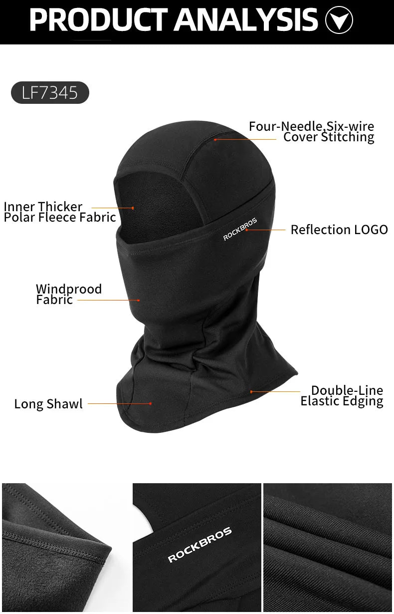ROCKBROS Winter Ski Face Scarf Face Mask