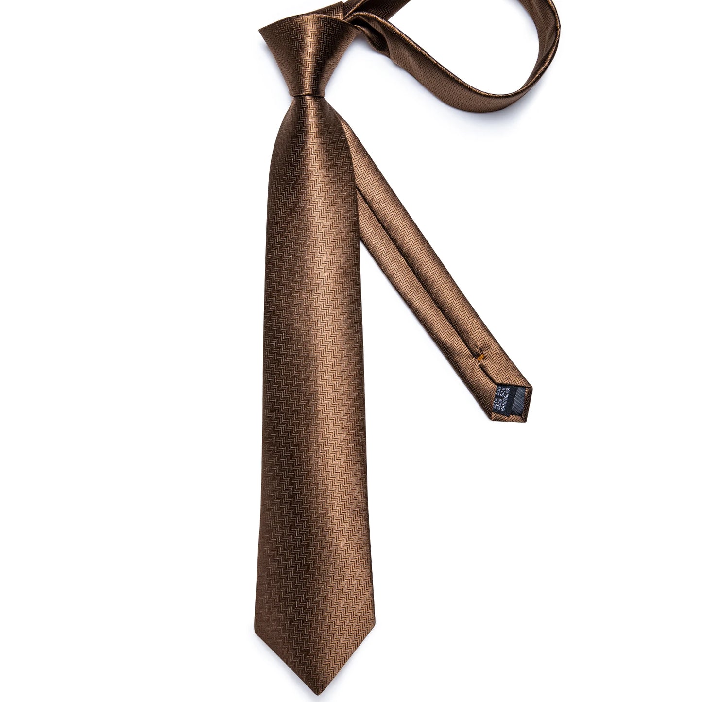 8cm Solid Brown Gold Ties For Men