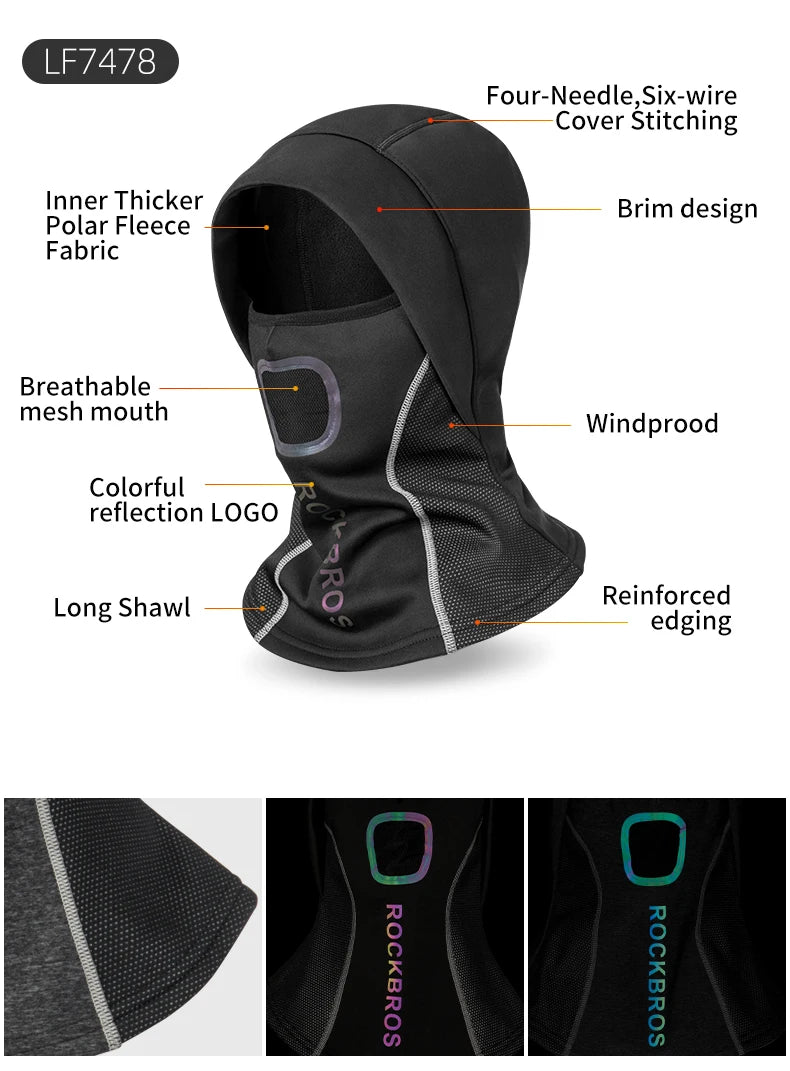 ROCKBROS Winter Ski Face Scarf Face Mask