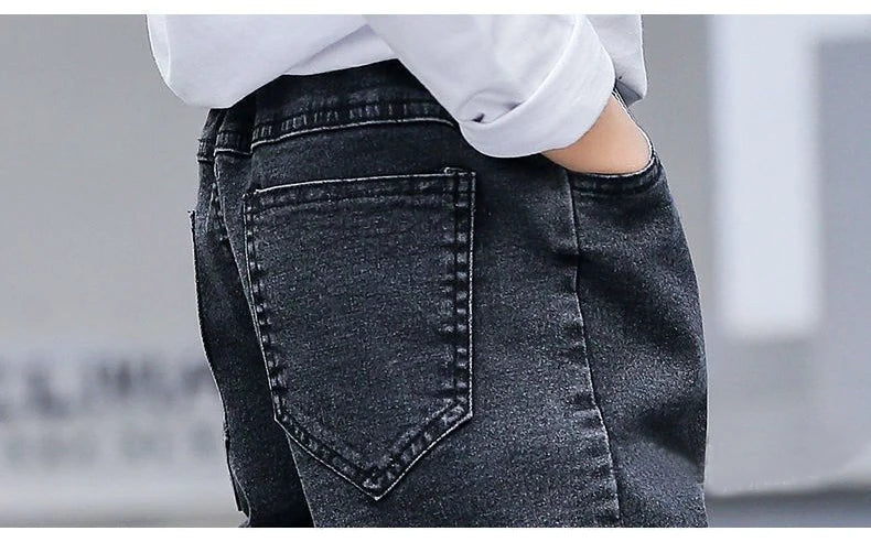 DIIMUU Kids Baby Boys Clothes Jeans Fashion Trousers Denim Pants 5-11 Years Children Wear Clothing Toddler Bottoms