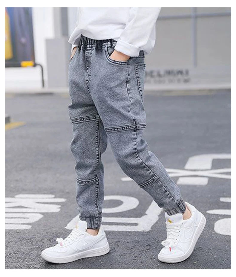 DIIMUU Kids Baby Boys Clothes Jeans Fashion Trousers Denim Pants 5-11 Years Children Wear Clothing Toddler Bottoms