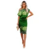 Drop Shipping Polynesian Elei Tribal Luxury Design Custom Fashion Summer Beachwear Casual Bodycon Samoan Dresses
