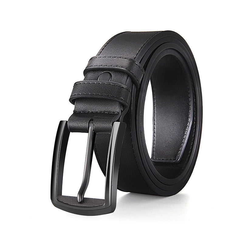 White Korean Style Trendy Casual Men's Leather Belt for Young People