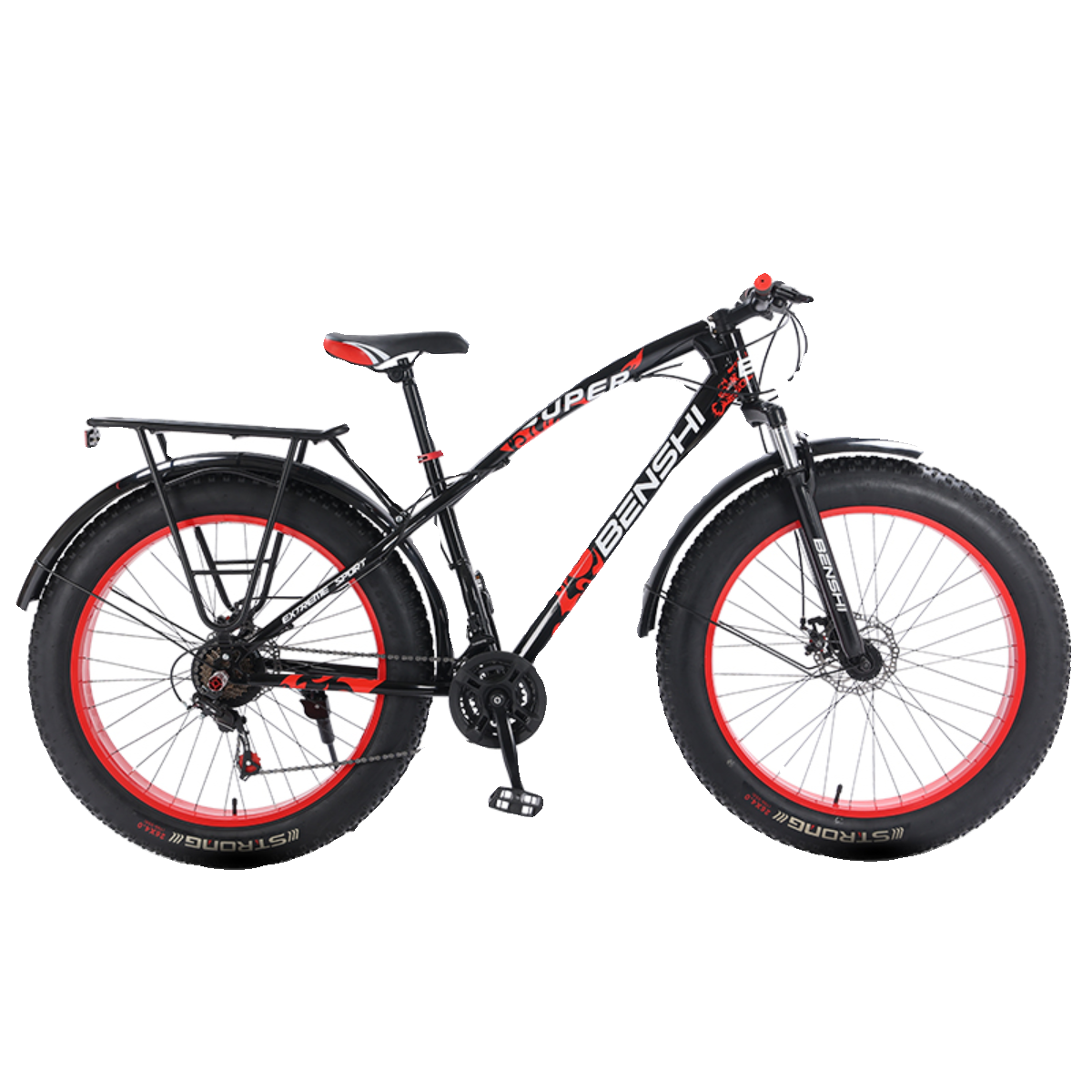 Snowmobile off-Road Mountain Bike Oversized Thick Wide Tire Plus-Size ATV Variable Speed Shock Absorption Adult Bicycles for Men and Women