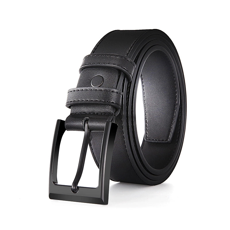 White Korean Style Trendy Casual Men's Leather Belt for Young People