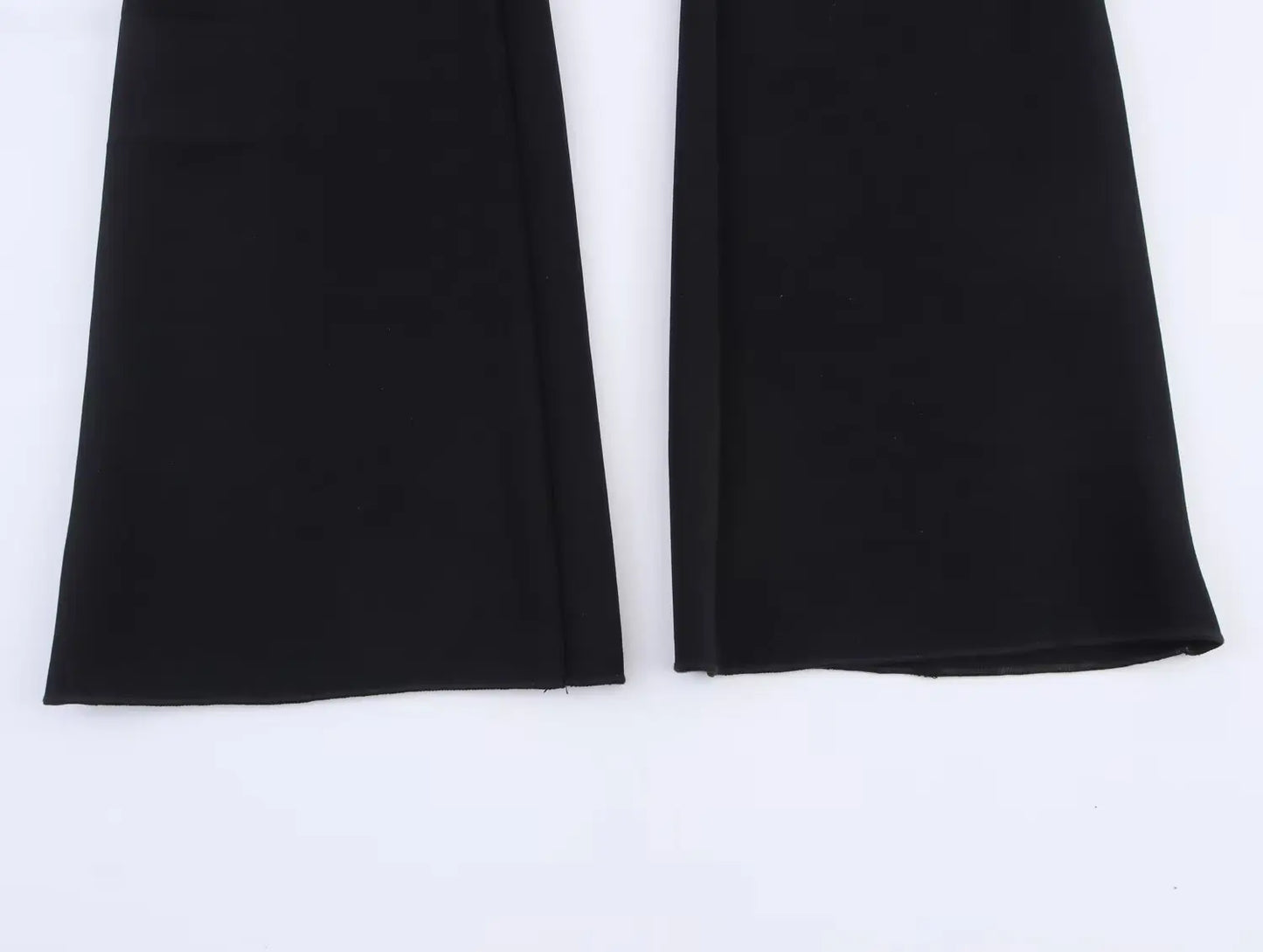 HH Women Suit Black Elasticity Neck Halter Button Design Sleeveless Backless Sexy Top+Elastic Waist Casual Slim Long Pant