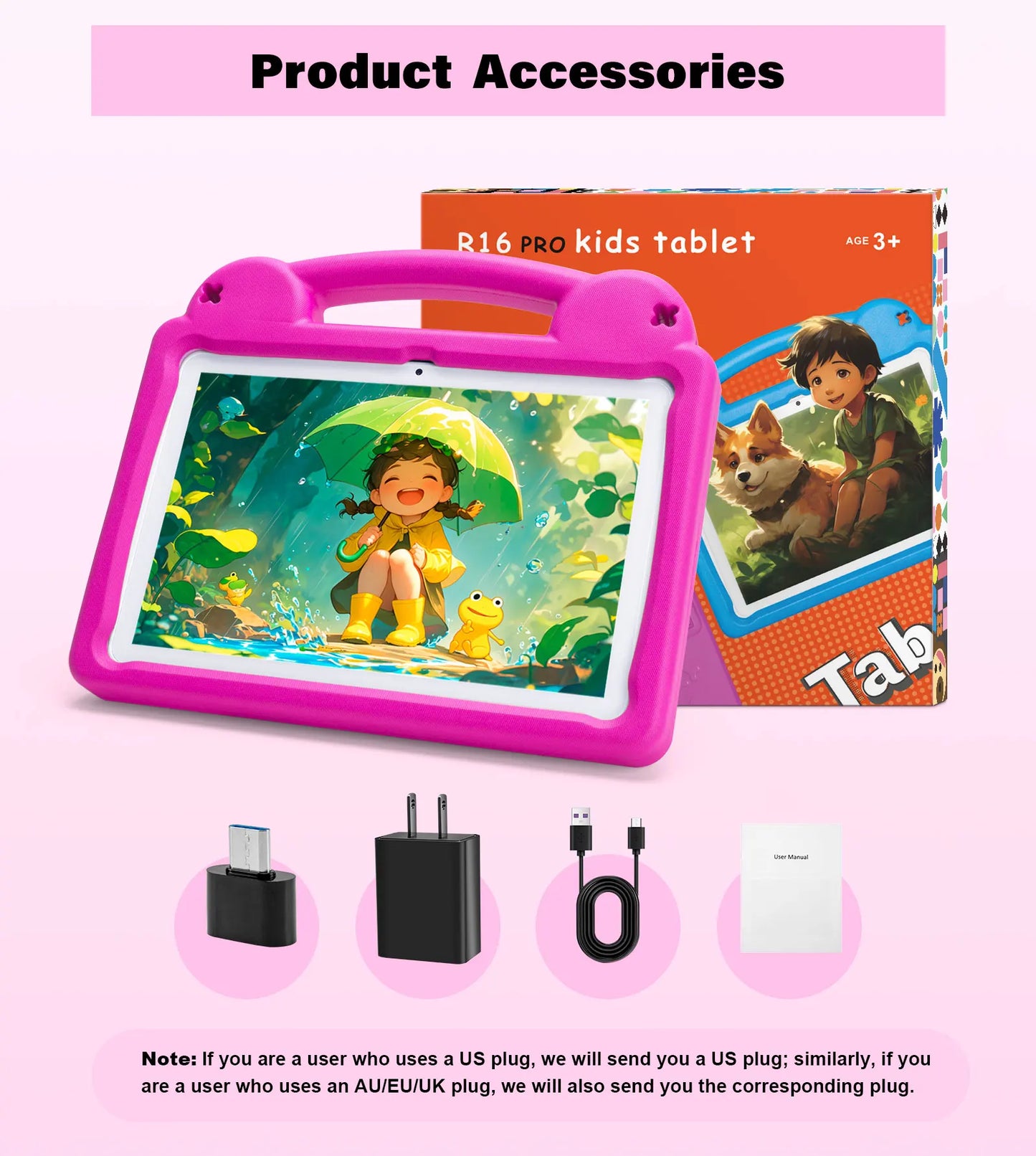 ANRY 2025 Kids Tablet Android 15 10.1 Inch A523 2.0GHZ 8GB(4+4 Expand) RAM 64GB ROM Octa-Core 5000Mah Tablets Children's Gifts