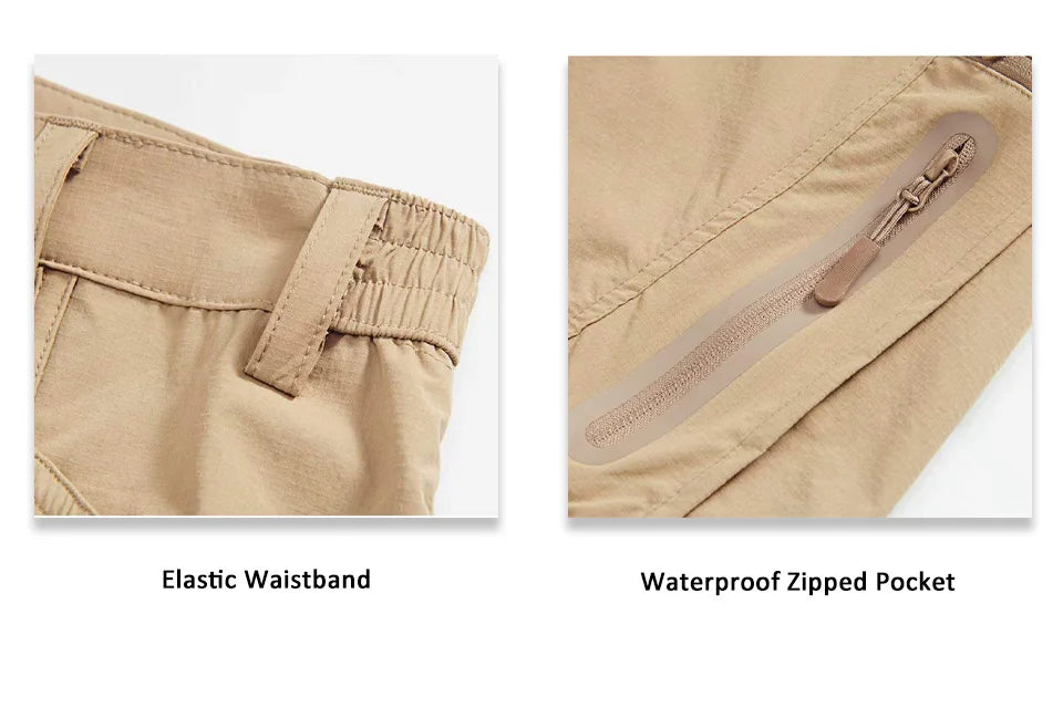 MAGCOMSEN Lightweight Hiking Pant Men Summer Cargo Pants Quick-Dry Nylon Waterproof Outdoor Fishing Casual Trouser