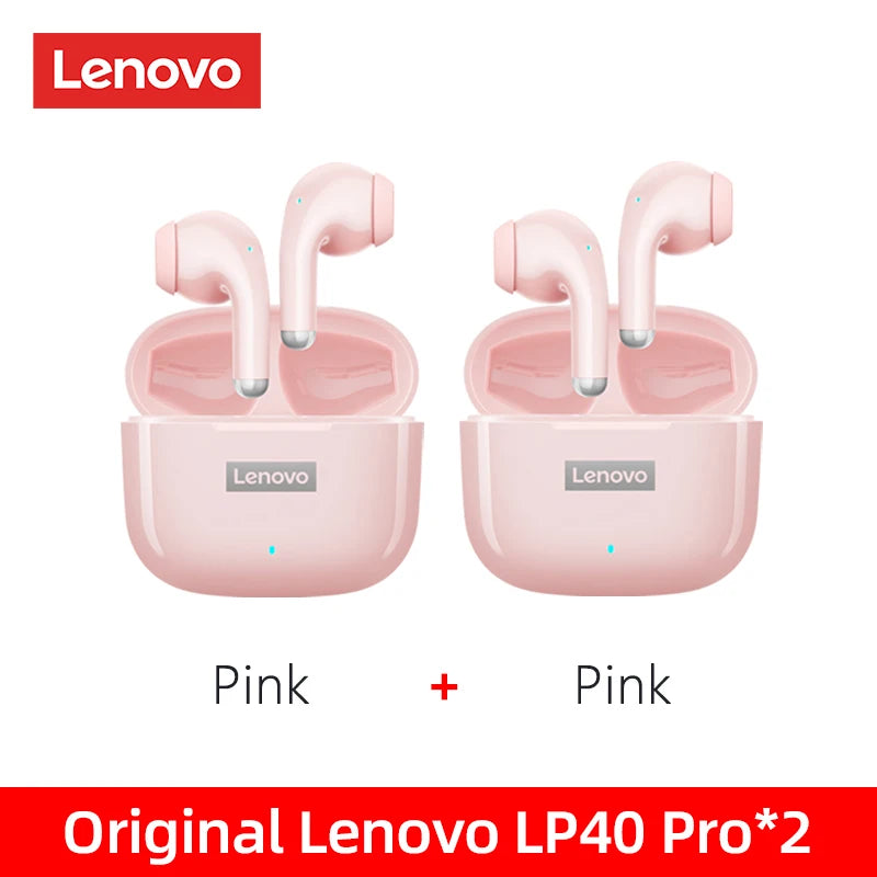 100%Original Lenovo LP40 Pro TWS Earphones Wireless Bluetooth 5.1 Sport Noise Reduction Headphones Touch Control 250mAH 2022 New