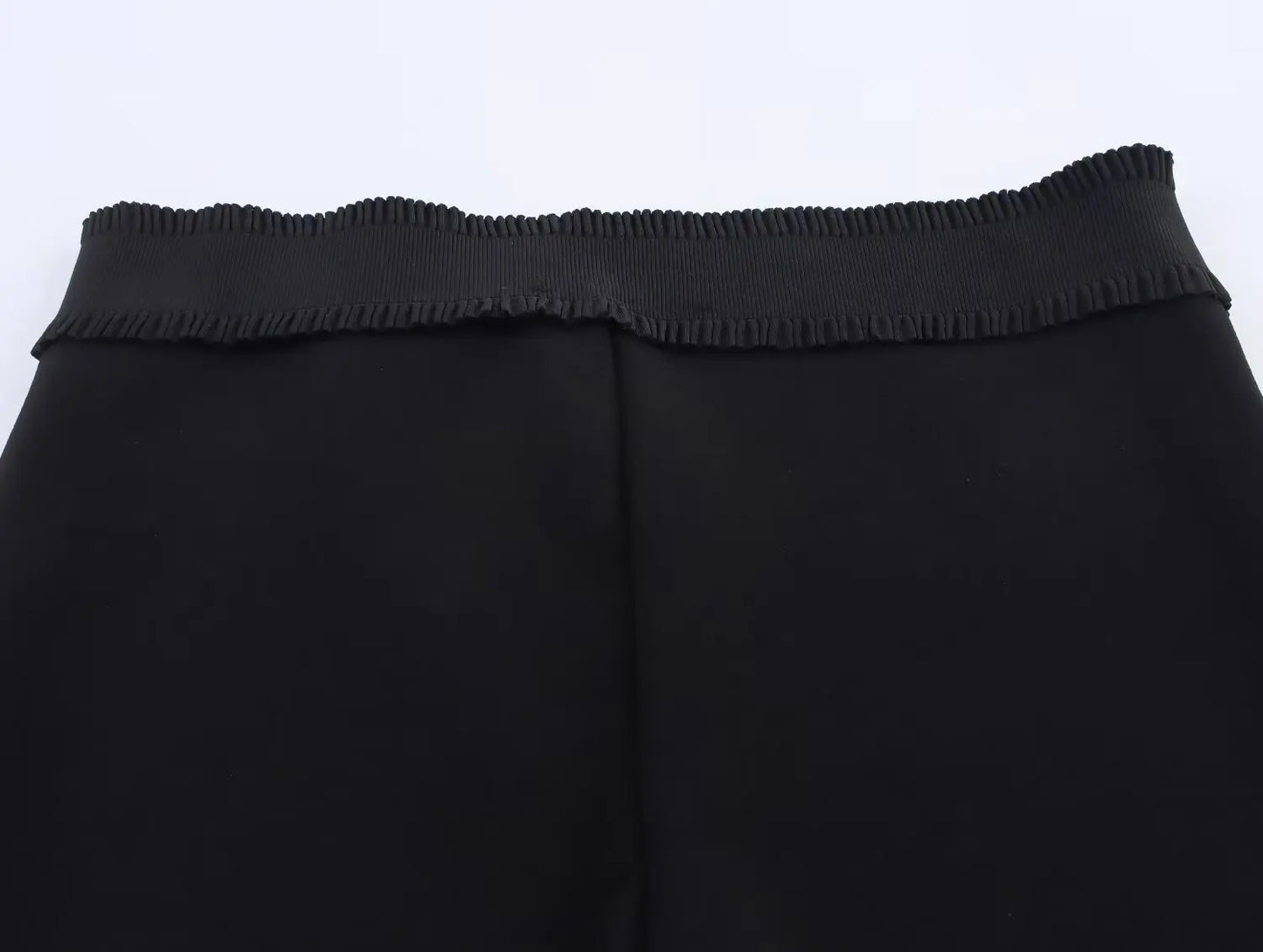 HH Women Suit Black Elasticity Neck Halter Button Design Sleeveless Backless Sexy Top+Elastic Waist Casual Slim Long Pant