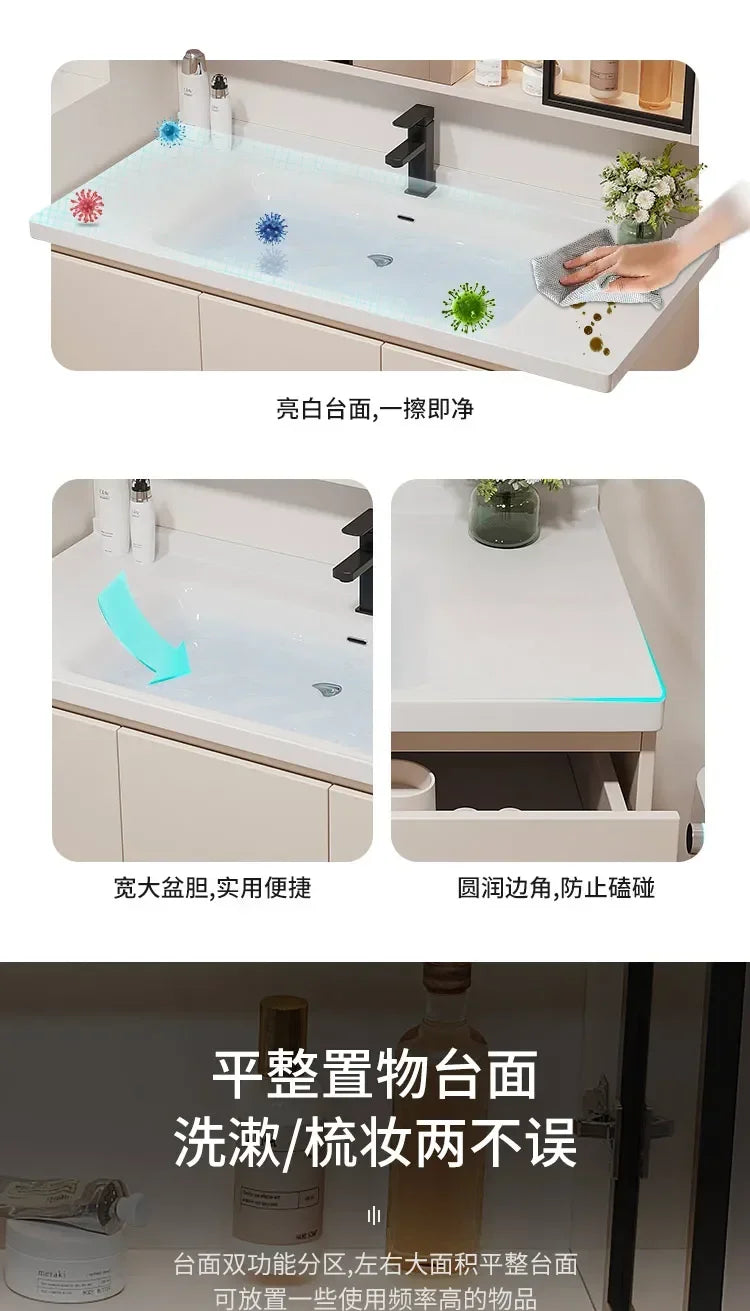 Show Service Bathroom Cabinet Jewelry Mirror Sink Makeup Washbasin Shelves Space Saving Ergonomic Vestidores Backyard Furniture