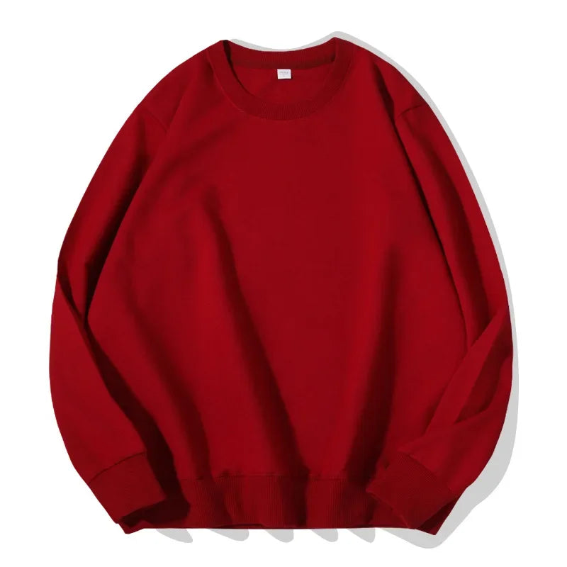 Spring Autumn Womens Sweatshirt 2025 O-neck Solid Harajuku Pullovers Multicolor Casual Cotton Woman Sweatshirts Knit Streetwear