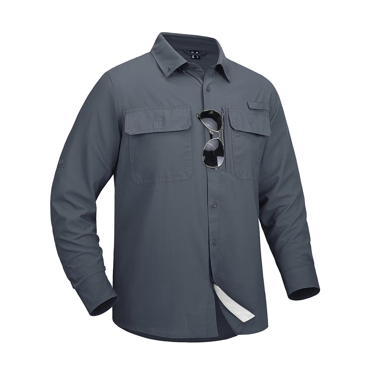 MAGCOMSEN Men's Long Sleeve Shirt with 3 Pockets