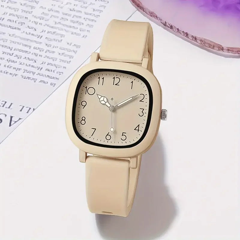 1/3/10PCS Fashion Silicone Band Women Quartz Watches Set Casual Arabic Dial Wristwatch for Girls Clock Reloj Hombre(Without Box)