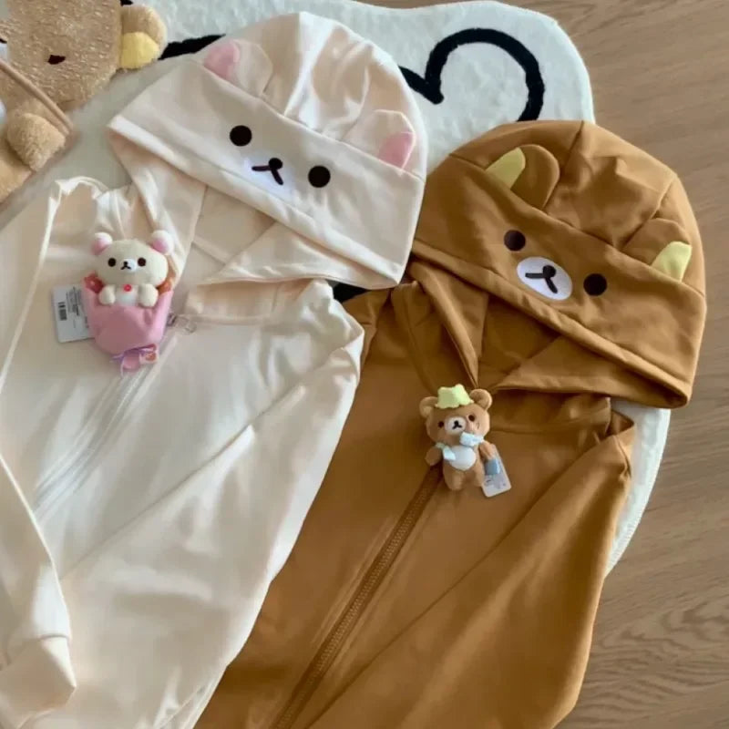 Y2k Harajuku Streetwear Hoodies Women Japanese Style Kawaii Sweet Cute Cartoon Print Zipper Sweatshirt Soft Girl 2025 Jacket