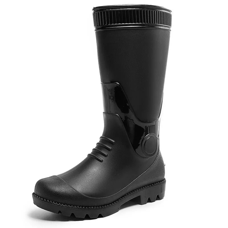 Fashion Boots for Couples High Rain Shoes Waterproof Galoshes Husband Fishing Work Garden Rainboots Women and Men Rubber Shoes