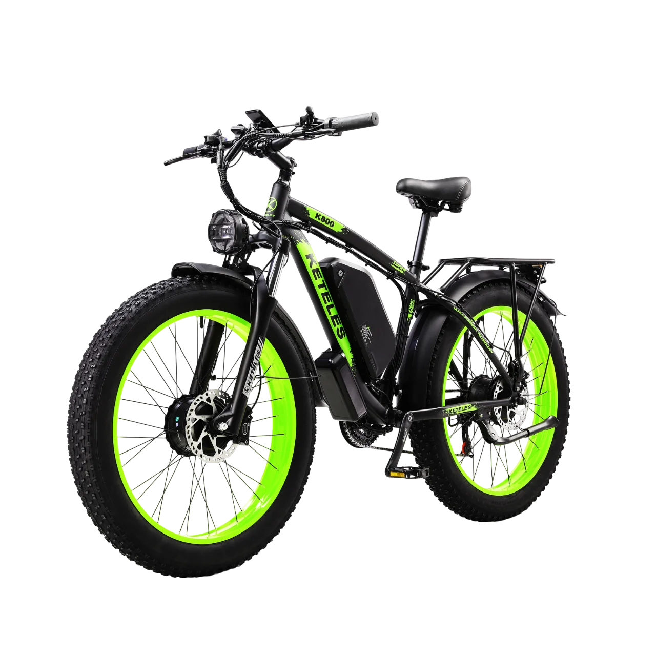 Electric Bike 2000W Dual Motor 48V23AH Lithium Battery E Bike Hydraulic Disc Brake 26 Inch All-terrain Fat Tire Electric Bicycle