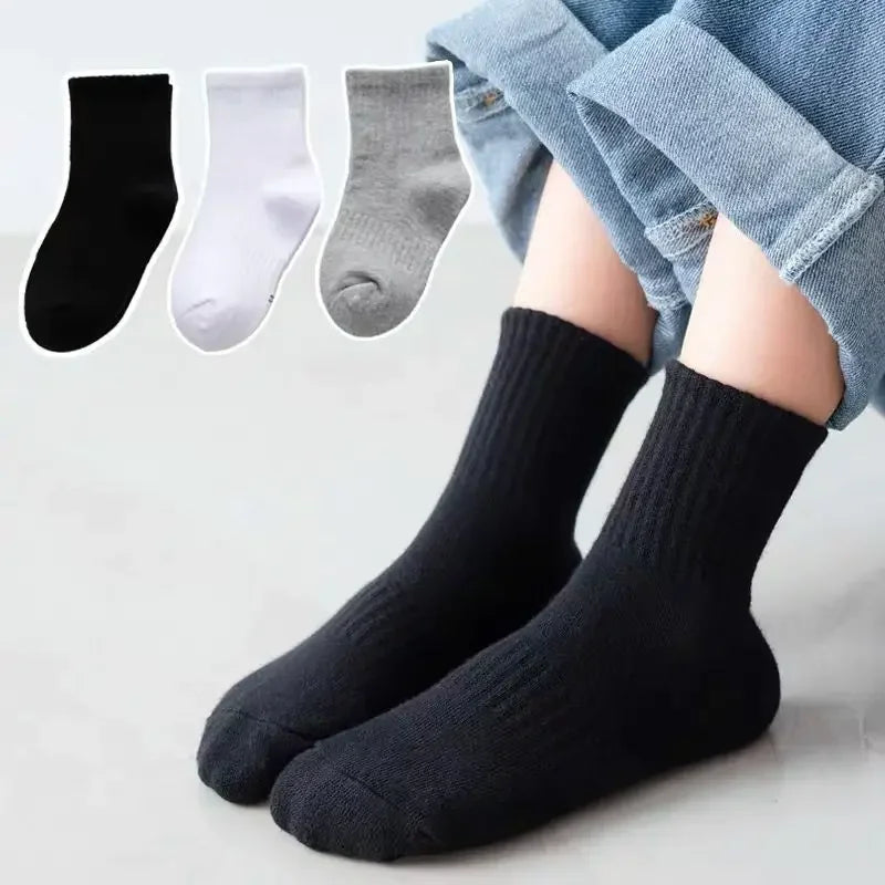 10 Pairs Children Socks Spring&Autumn Cotton Socks Girls Boys Sport Sock 1-9 Year