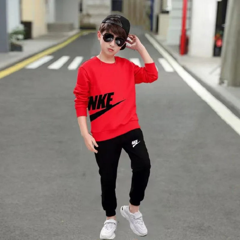 Autumn Baby Girl Boy Clothes Set Children Sports Letter Printing Sweatshirt Top and Pants Buttom Two Piece Suit Tracksuit