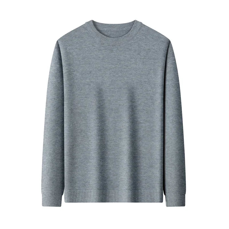 7 Colour Men's Round Neck Long Sleeved Solid Color Sweater
