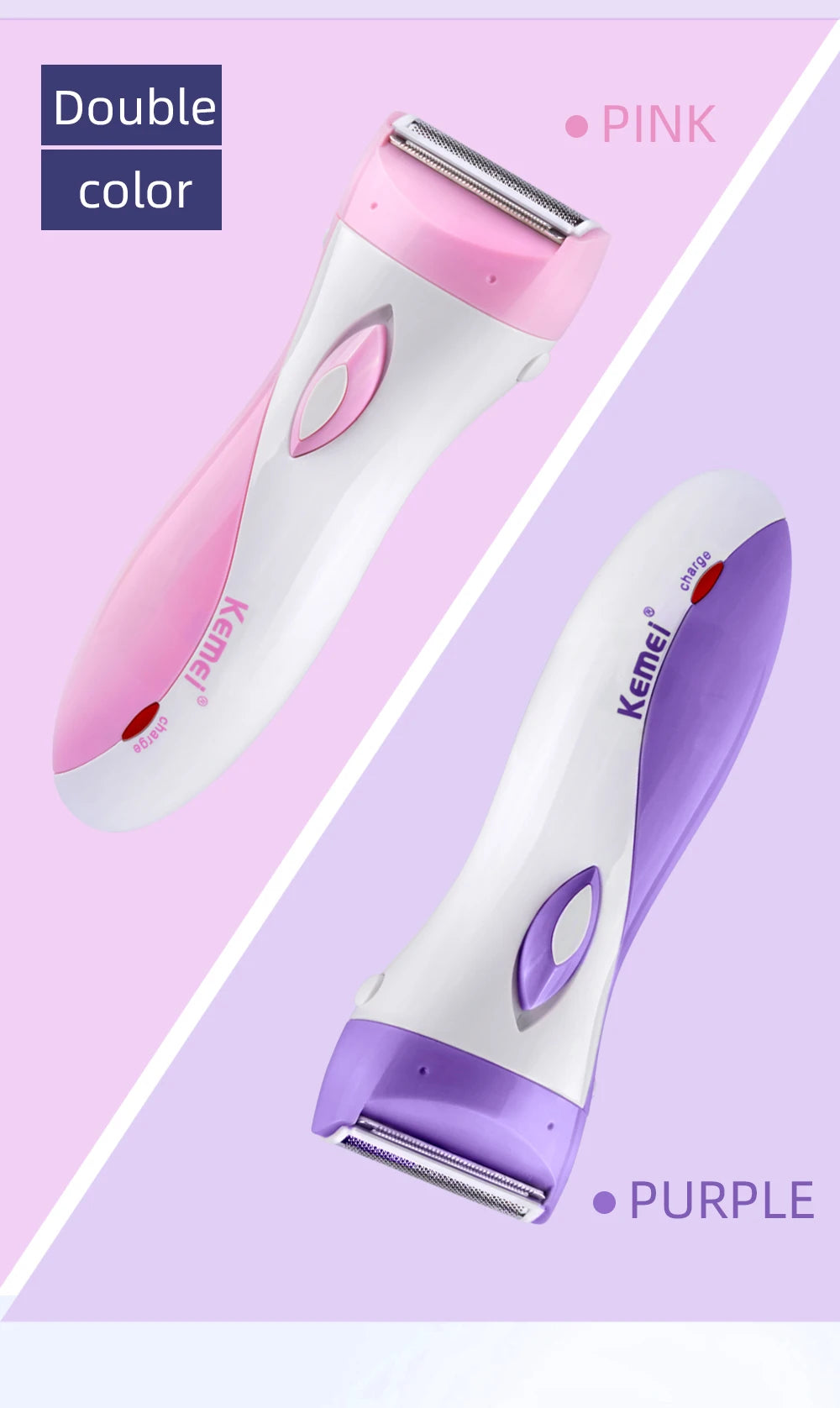 Kemei-3018 Women Shave Wool Device Knife Electric Shaver Wool Epilator Shaving For Lady Shaver Female Care KM-3018 Free Shipping