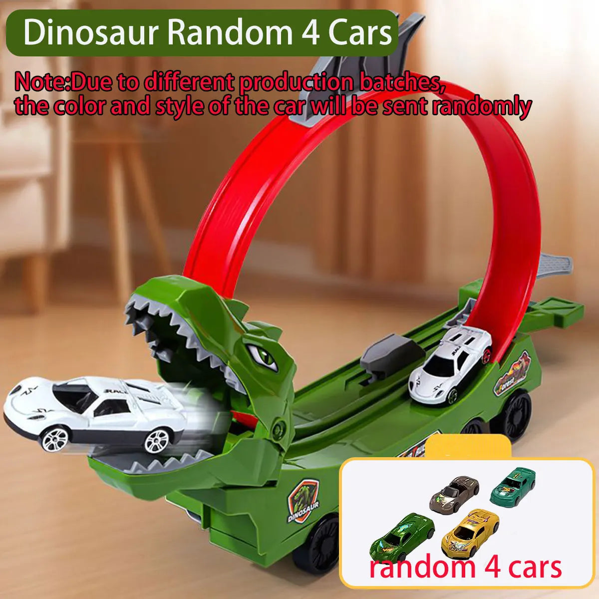 Dinosaur Track Car Sliding Railway Toy Shark DIY Assembled Rail Kids Play Vehicles Educational Toys For Boys Gift