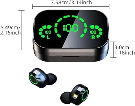 Long Playtime Touch Control True Wireless Earbuds/Headphones Bluetooth YD03, LED Charging Case, Bluetooth 5.3