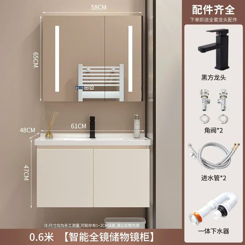 Show Service Bathroom Cabinet Jewelry Mirror Sink Makeup Washbasin Shelves Space Saving Ergonomic Vestidores Backyard Furniture