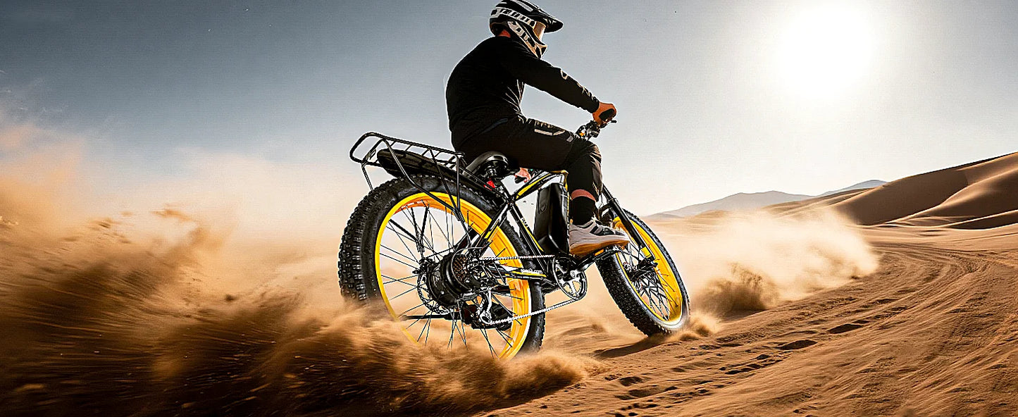 Electric Bike Adults 1500W Peak Motor 34Mph Electric Bicycle 26" Fat Tire Mountain Bike 60Mile Range 48V 15AH Electric Dirt Bike