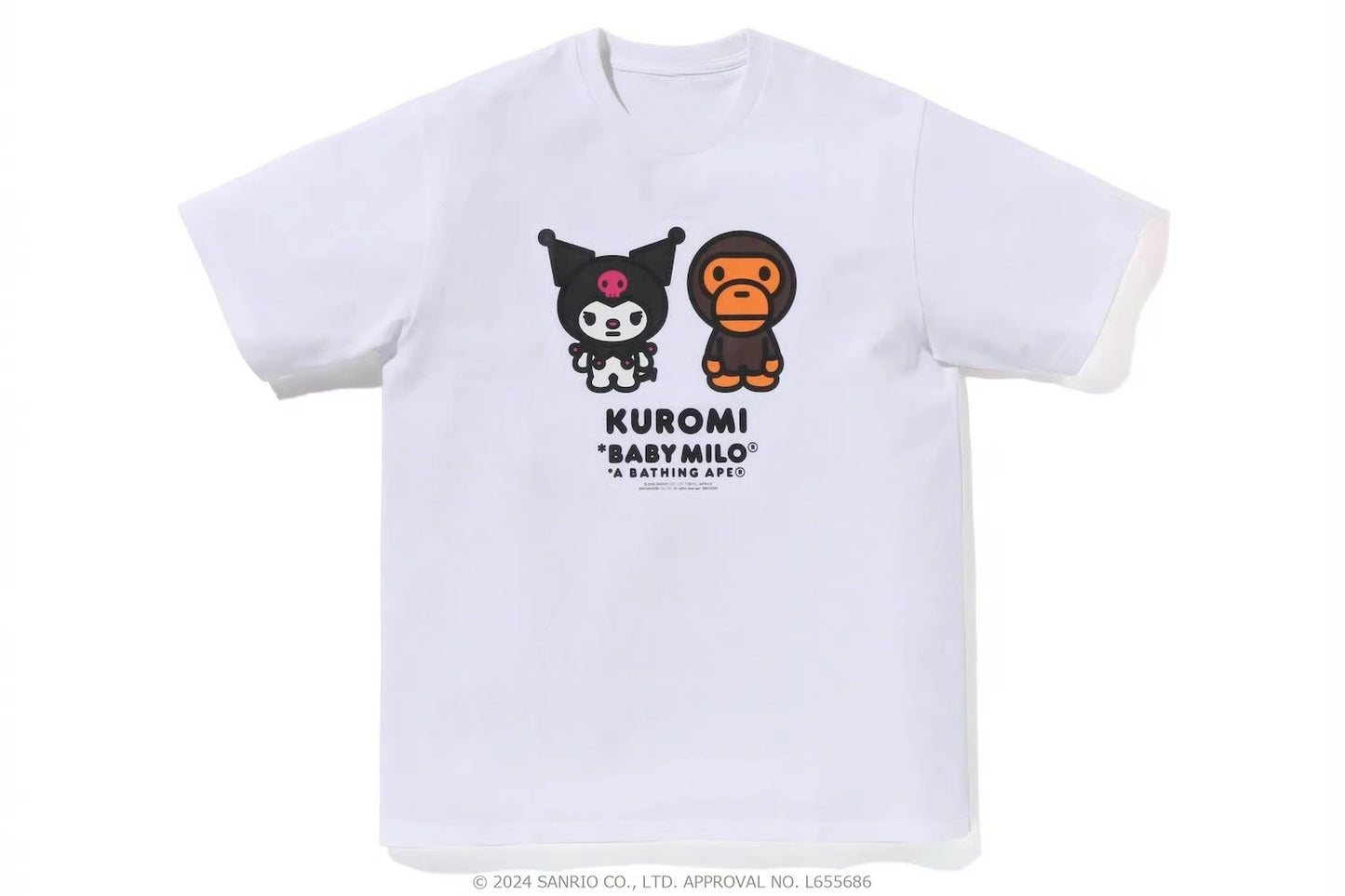 HelloKitty Sanlio Classic INS Letter Print Cotton Loose Male and Female Couple Short Sleeve T-shirt Is for Both Men and Women