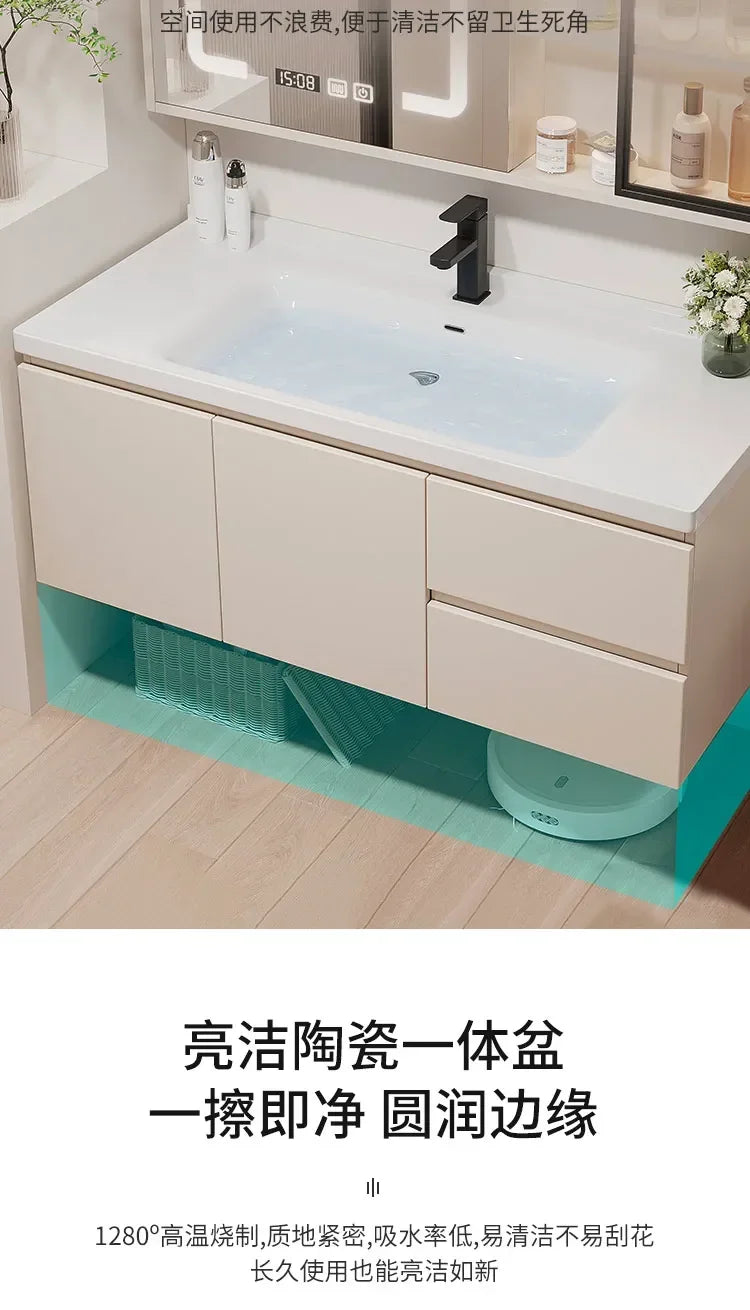 Show Service Bathroom Cabinet Jewelry Mirror Sink Makeup Washbasin Shelves Space Saving Ergonomic Vestidores Backyard Furniture