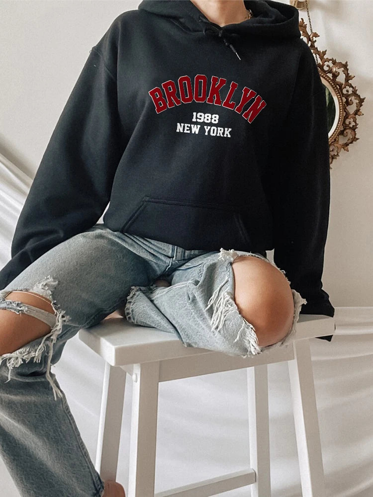 Letter Print Hoodie Sweatshirt