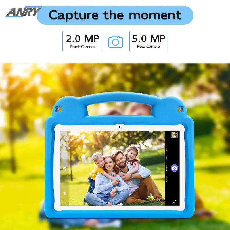 ANRY 2025 Kids Tablet Android 15 10.1 Inch A523 2.0GHZ 8GB(4+4 Expand) RAM 64GB ROM Octa-Core 5000Mah Tablets Children's Gifts