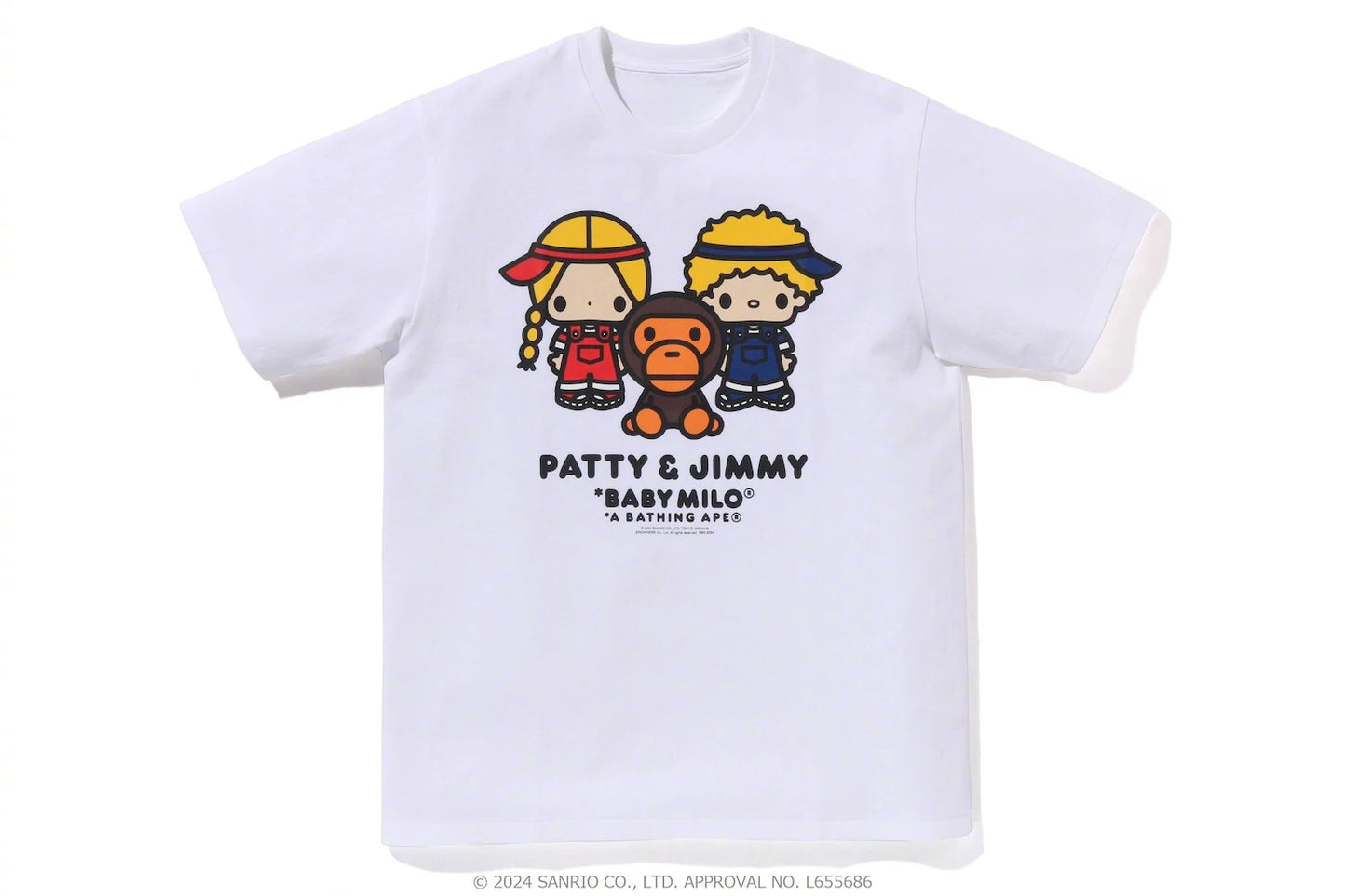 HelloKitty Sanlio Classic INS Letter Print Cotton Loose Male and Female Couple Short Sleeve T-shirt Is for Both Men and Women