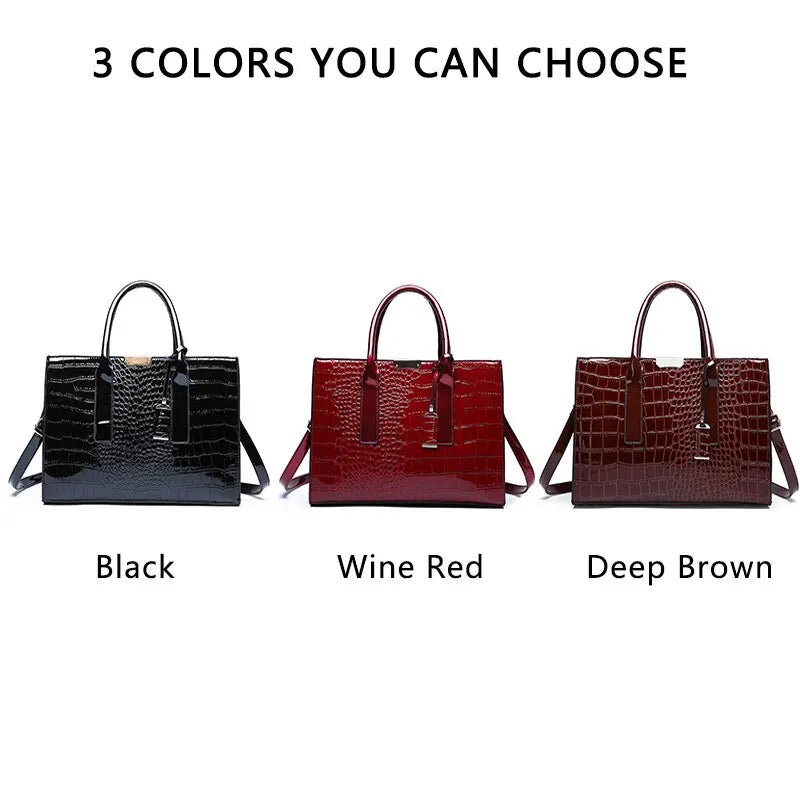 Crocodile Print Handbags Purse Tote