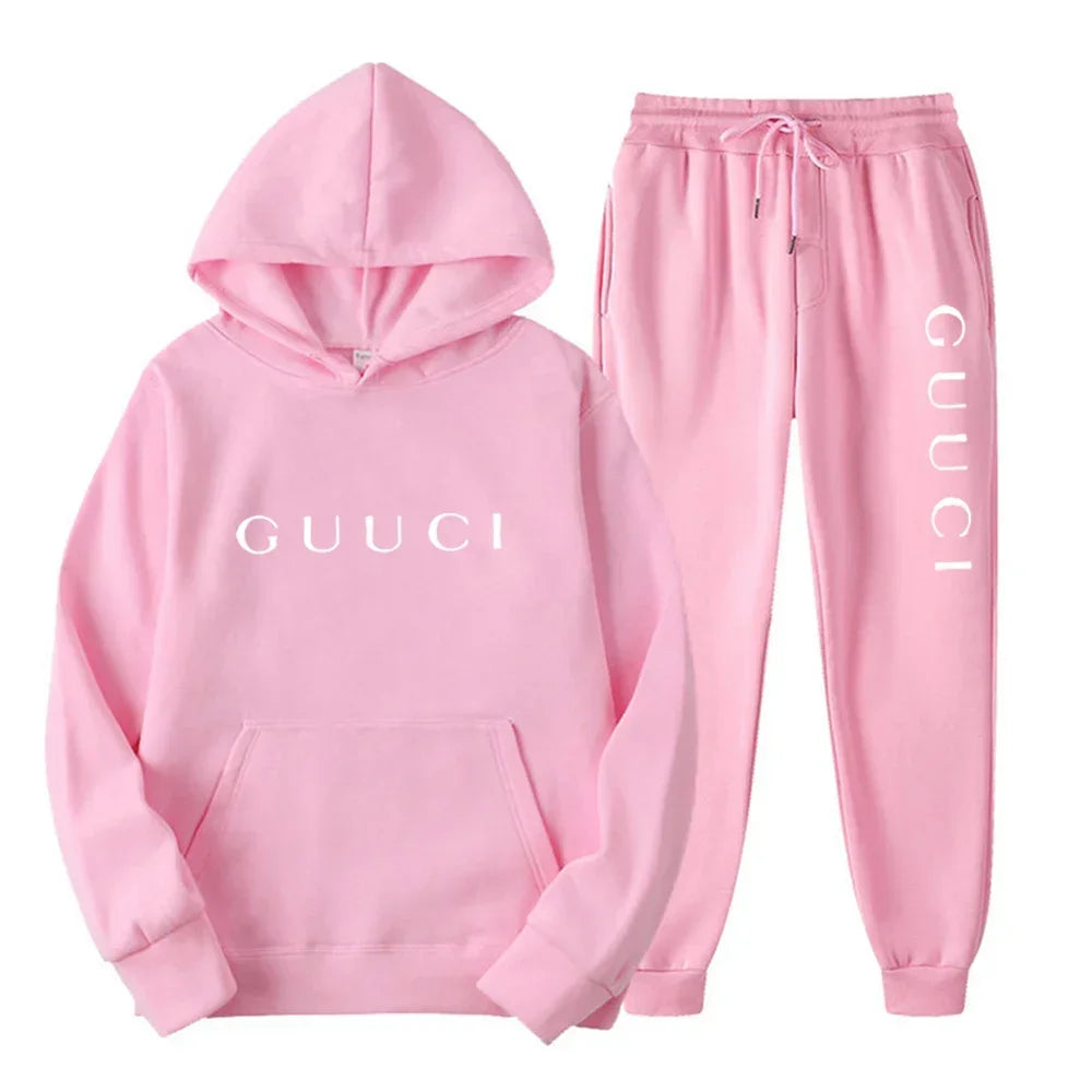 men's and women's hoodie + jogging pants two-piece set