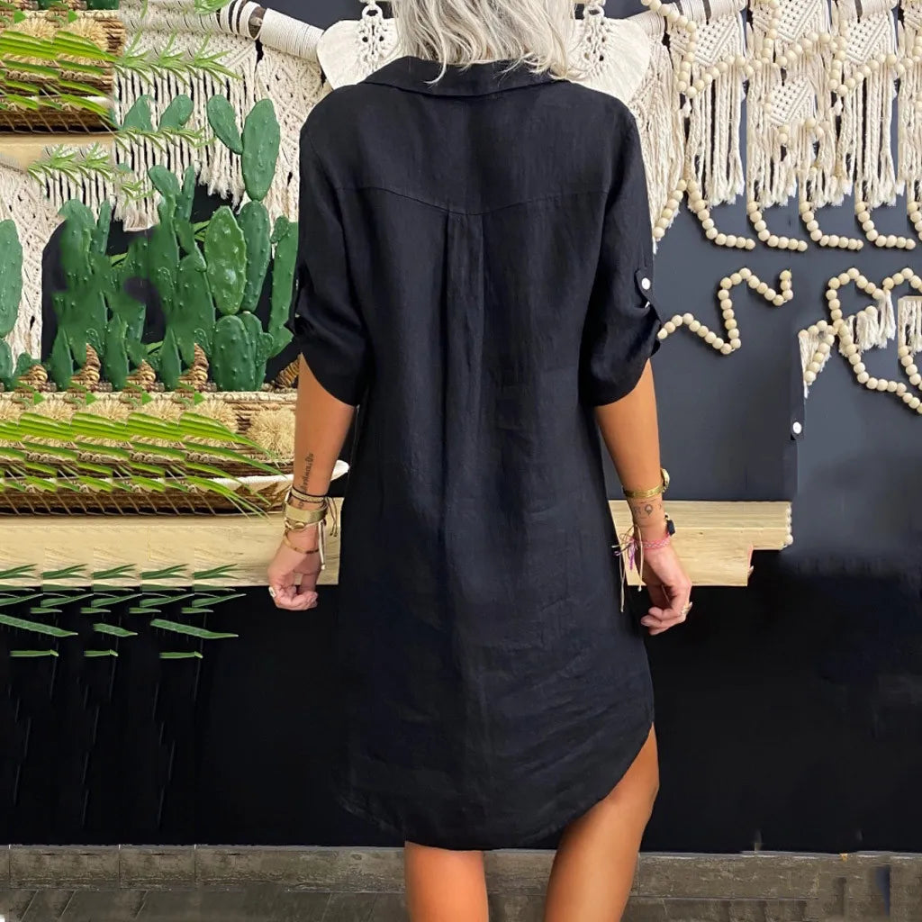Cotton Linen Dress - My Store