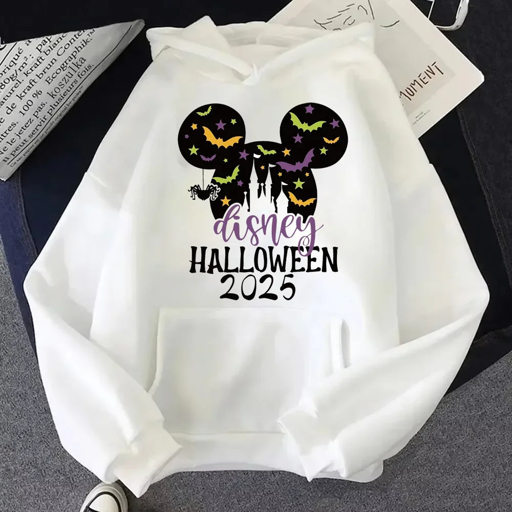 2025 Disney Mickey Minnie Family Vacation Printed Hoodie Autumn My First Disney Trip Pullover Tops Women Casual Sweatshirt