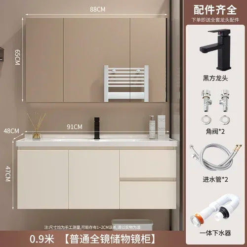 Show Service Bathroom Cabinet Jewelry Mirror Sink Makeup Washbasin Shelves Space Saving Ergonomic Vestidores Backyard Furniture