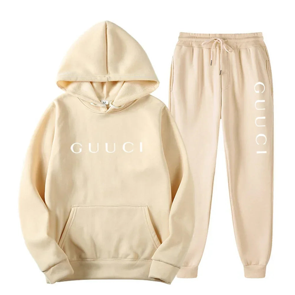 men's and women's hoodie + jogging pants two-piece set