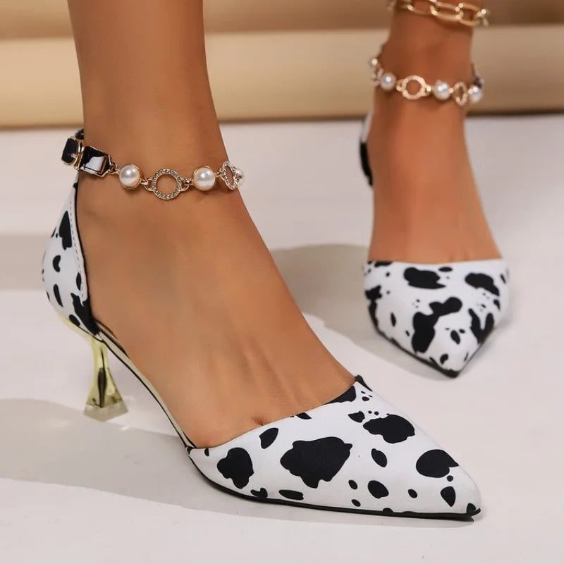 Leopard High Heels Sandals