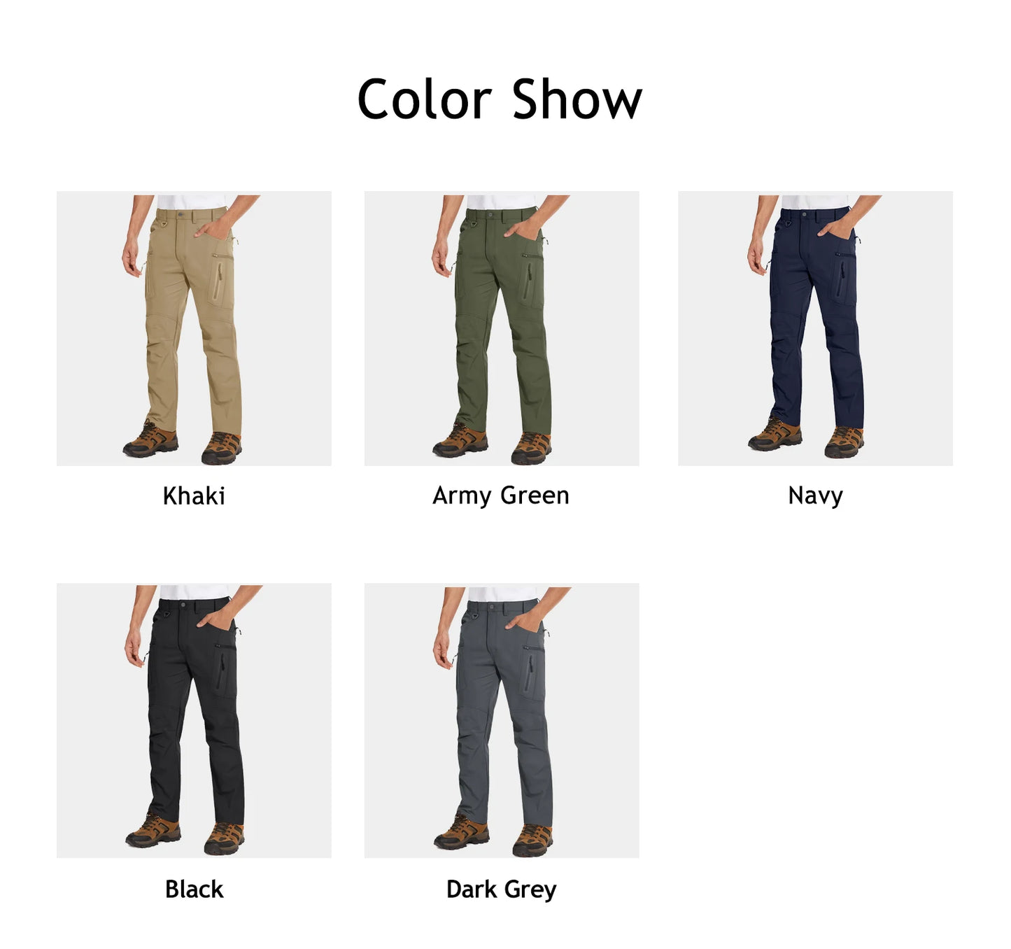 MAGCOMSEN Lightweight Hiking Pant Men Summer Cargo Pants Quick-Dry Nylon Waterproof Outdoor Fishing Casual Trouser