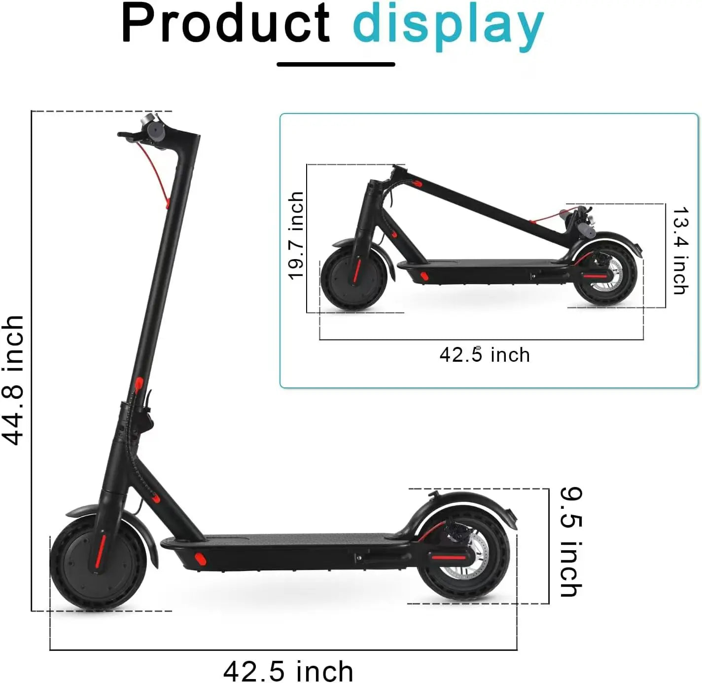E-Scooter Foldable Waterproof Adult Electric Scooter 8.5Inches Explosion-Proof Tire 36V 350W 10.4Ah Configuration Smart