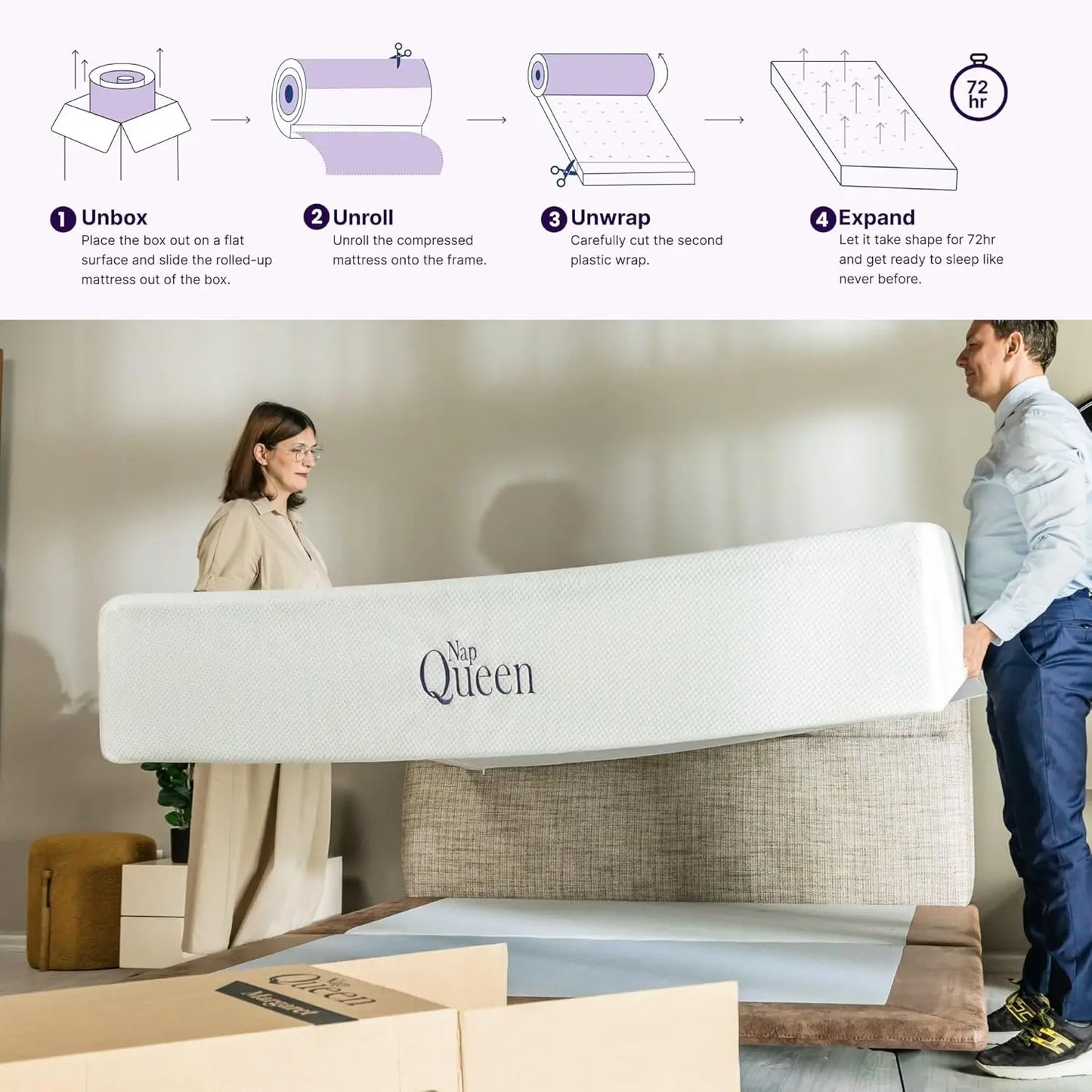 6/8/10/12/14 Inch Charcoal Memory Foam Mattress, Full Bed Mattress in a Box, CertiPUR-US Certified, Medium Firm, Breathable